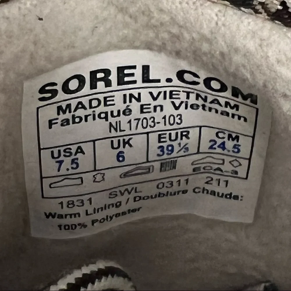 Sorel Tivoli Camp 18 Waterproof Snow Winter Duck Blue Tan Suede Womens Boots 7.5